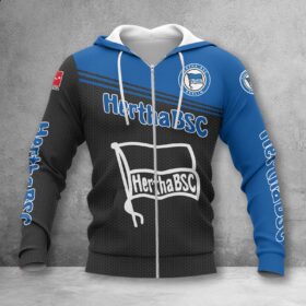 Hertha BSC Hoodie Zip Herren | Hertha Kapuzenjacke mit Reißverschluss WINA2917