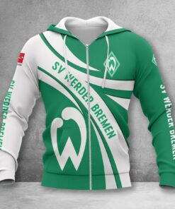 Werder Bremen Hoodie Zip Herren | SVW Kapuzenjacke mit Reißverschluss WINA2461