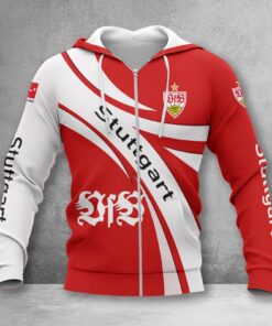 VfB Stuttgart Hoodie Zip Herren | VfB Kapuzenjacke mit Reißverschluss WINA2458
