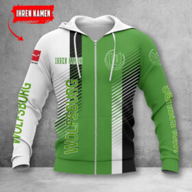 VfL Wolfsburg Hoodie Zip Herren | WOB Kapuzenjacke mit Reißverschluss WINA10734