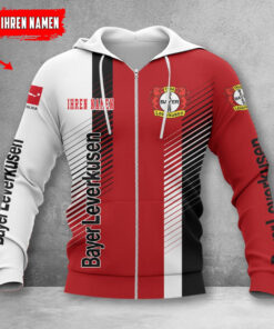 Bayer 04 Leverkusen Hoodie Zip Herren | B04 Kapuzenjacke mit Reißverschluss WINA10720