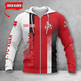 1. FC Köln Hoodie Zip Herren | Effzeh Kapuzenjacke mit Reißverschluss WINA10718