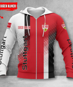 VfB Stuttgart Hoodie Zip Herren | VfB Kapuzenjacke mit Reißverschluss WINA10732