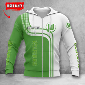 VfL Wolfsburg Hoodie Zip Herren | WOB Kapuzenjacke mit Reißverschluss WINA60134
