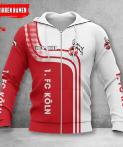 1. FC Köln Hoodie Zip Herren | Effzeh Kapuzenjacke mit Reißverschluss WINA60118