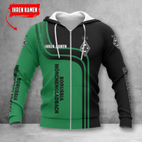 Borussia Mönchengladbach Hoodie Zip Herren | BMG Kapuzenjacke mit Reißverschluss WINA60122