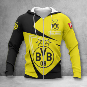 Borussia Dortmund Hoodie Zip Herren | BVB Kapuzenjacke mit Reißverschluss WINA17707