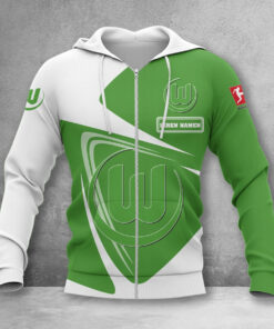VfL Wolfsburg Hoodie Zip Herren | WOB Kapuzenjacke mit Reißverschluss WINA17720