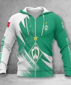 Werder Bremen Hoodie Zip Herren | SVW Kapuzenjacke mit Reißverschluss WINA23170