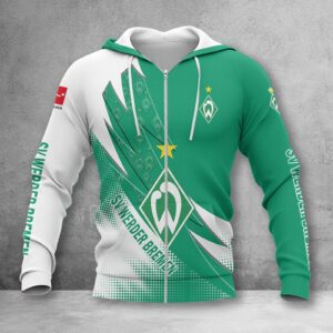 Werder Bremen Hoodie Zip Herren | SVW Kapuzenjacke mit Reißverschluss WINA23170