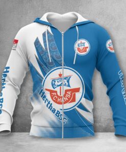 Hertha BSC Hoodie Zip Herren | Hertha Kapuzenjacke mit Reißverschluss WINA23183