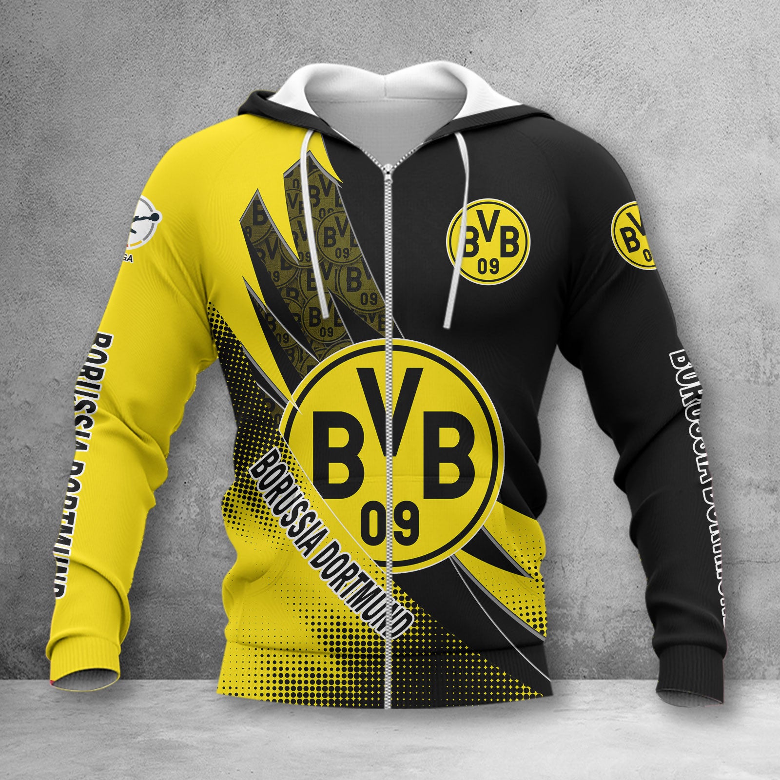 Borussia Dortmund II Hoodie Zip Herren | BVB II Kapuzenjacke mit Reißverschluss WINA23192