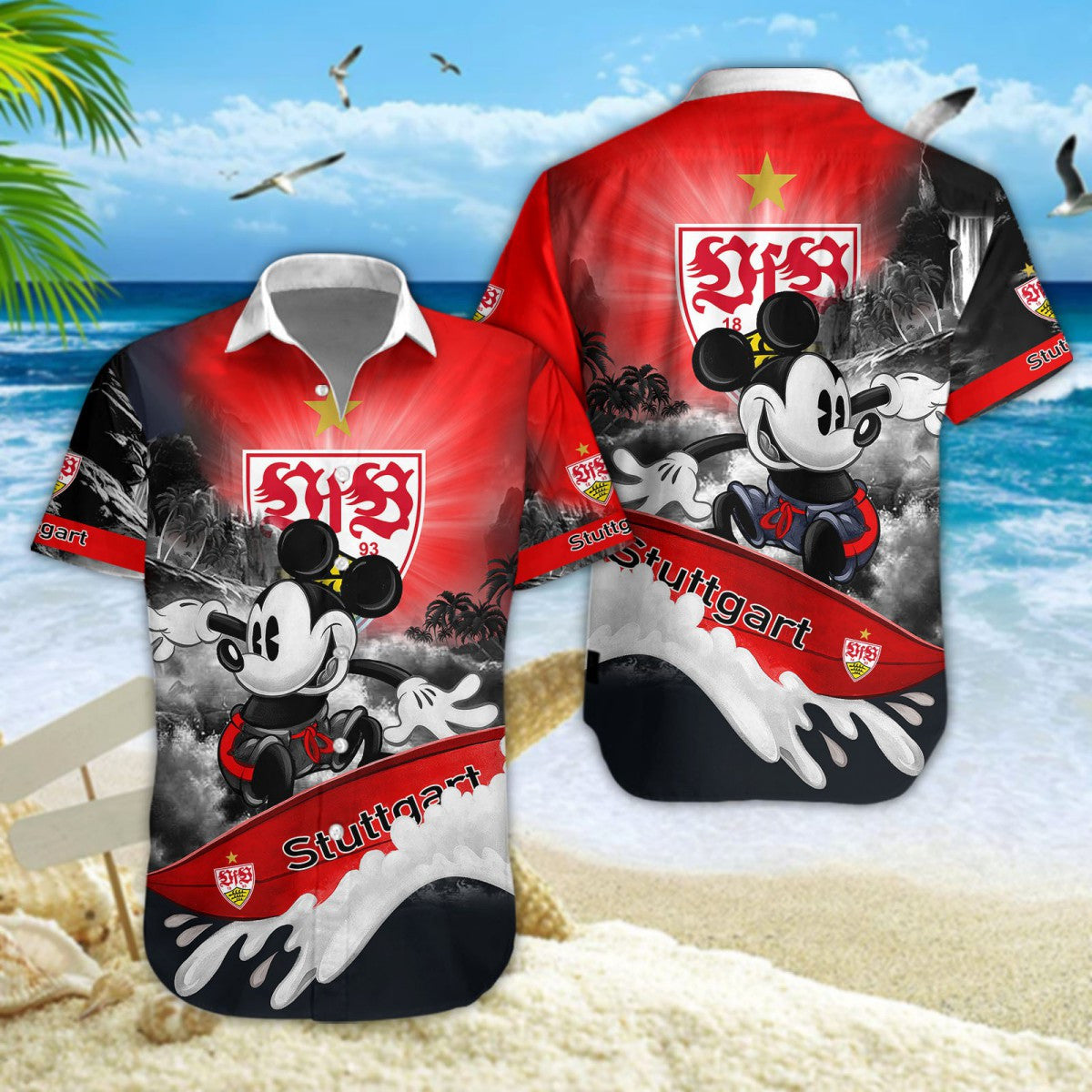 Hawaiihemd VfB Stuttgart – Herren Sommerhemd Classic