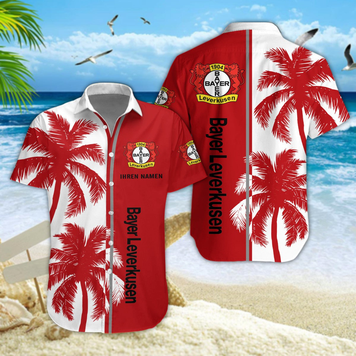Hawaiihemd Bayer 04 Leverkusen – Herren Sommerhemd Modern