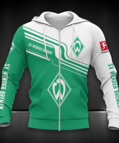 Werder Bremen Hoodie Zip Herren | SVW Kapuzenjacke mit Reißverschluss DDQQA80229