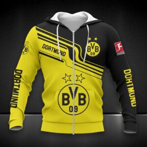 Borussia Dortmund Hoodie Zip Herren | BVB Kapuzenjacke mit Reißverschluss DDQQA80215