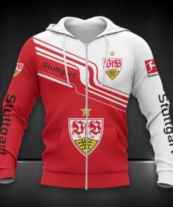 VfB Stuttgart Hoodie Zip Herren | VfB Kapuzenjacke mit Reißverschluss DDQQA80226