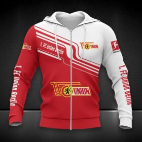 Union Berlin Hoodie Zip Herren | FCU Kapuzenjacke mit Reißverschluss DDQQA80225