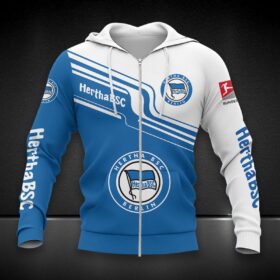 Hertha BSC Hoodie Zip Herren | Hertha Kapuzenjacke mit Reißverschluss DDQQA80220