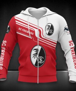 SC Freiburg II Hoodie Zip Herren | SCF II Kapuzenjacke mit Reißverschluss DDQQA80260