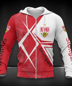 VfB Stuttgart Hoodie Zip Herren | VfB Kapuzenjacke mit Reißverschluss DDQQA90226