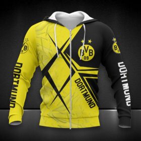 Borussia Dortmund Hoodie Zip Herren | BVB Kapuzenjacke mit Reißverschluss DDQQA90215