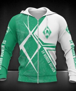 Werder Bremen Hoodie Zip Herren | SVW Kapuzenjacke mit Reißverschluss DDQQA90229