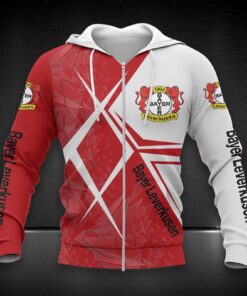 Bayer 04 Leverkusen Hoodie Zip Herren | B04 Kapuzenjacke mit Reißverschluss DDQQA90214