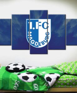 Alternative view of 1. FC Magdeburg Blau FCM Leinwandbilder