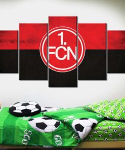 Alternative view of 1. FC Nürnberg Schwarz-Rot FCN Leinwandbilder