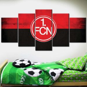 Alternative view of 1. FC Nürnberg Schwarz-Rot FCN Leinwandbilder
