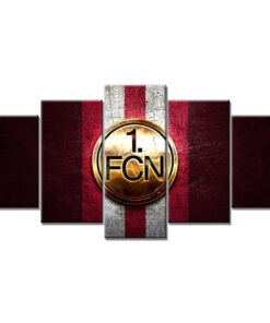 1. FC Nürnberg Roter Metallhintergrund FCN Leinwandbilder