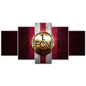 1. FC Nürnberg Roter Metallhintergrund FCN Leinwandbilder