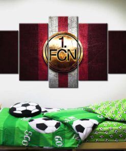 Alternative view of 1. FC Nürnberg Roter Metallhintergrund FCN Leinwandbilder