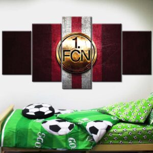 Alternative view of 1. FC Nürnberg Roter Metallhintergrund FCN Leinwandbilder