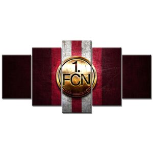 1. FC Nürnberg Roter Metallhintergrund FCN Leinwandbilder