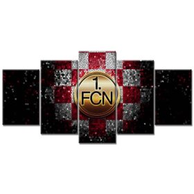 1. FC Nürnberg Weiß-Rot Kariert FCN Leinwandbilder