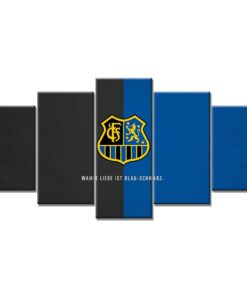 1. FC Saarbrücken Blau-Schwarzer Hintergrund Leinwandbilder