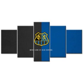 1. FC Saarbrücken Blau-Schwarzer Hintergrund Leinwandbilder