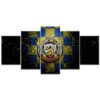 Eintracht Braunschweig Blau-Gelbes Metall EBS Leinwandbilder