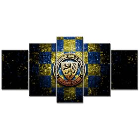 Eintracht Braunschweig Blau-Gelbes Metall EBS Leinwandbilder