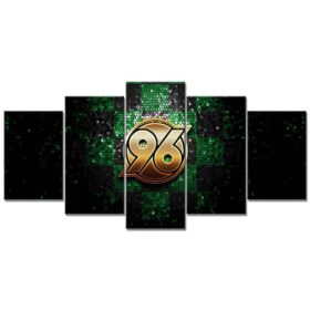 Hannover 96 Grün-Schwarzer Rautenstil Leinwandbilder