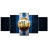 Karlsruher FC Blaues Metall mit Goldenem Logo KSC Leinwandbilder