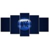 Karlsruher SC Blaues Karbonfaser-Muster KSC Leinwandbilder