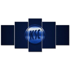 Karlsruher SC Blaues Karbonfaser-Muster KSC Leinwandbilder