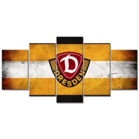 SG Dynamo Dresden Gelb-Schwarzer Hintergrund Leinwandbilder