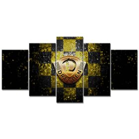 SG Dynamo Dresden Gelb-Schwarz Kariert Leinwandbilder