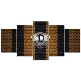 SG Dynamo Dresden Gelber Punktmetall-Hintergrund Leinwandbilder