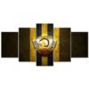 SG Dynamo Dresden Gelber Metallhintergrund Leinwandbilder