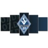 SV Waldhof Mannheim 07 Schwarz-Blauer Hintergrund 03 SVW Leinwandbilder